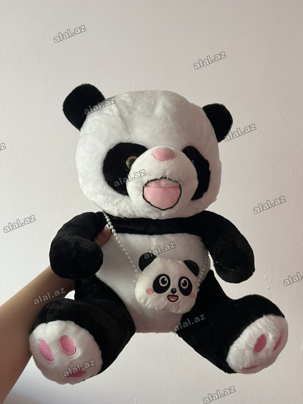 Panda plyuş oyuncağı + mini panda çantası dəsti Uşaq otağı, dekor və