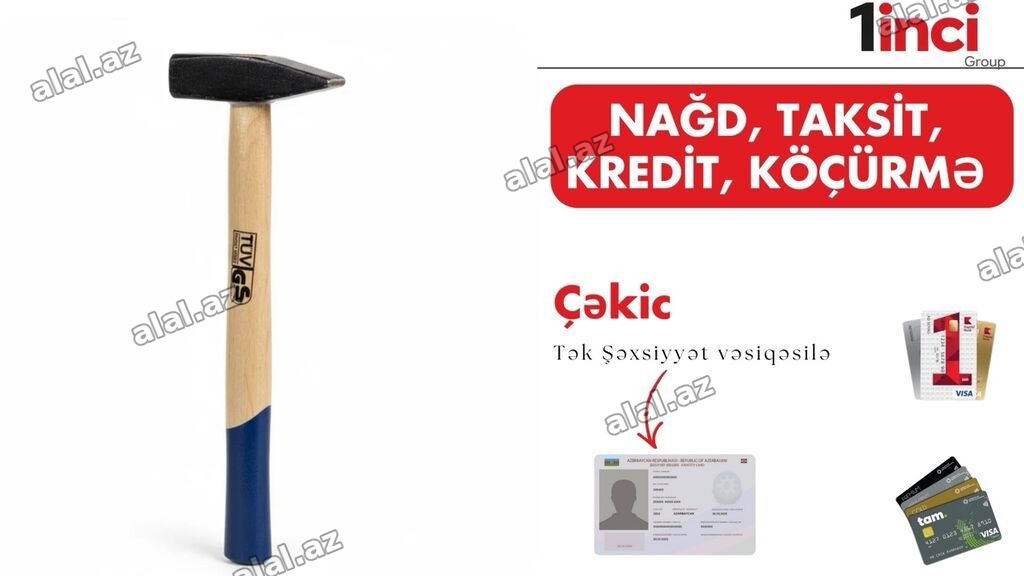 Məhsul: Çəkic - TUV/GS sertifikatlı başlıq - Metal başlıq: bir tərəfi