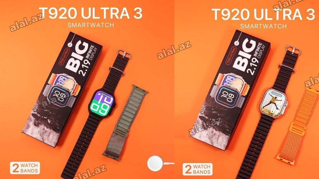 Kateqoriya: Smart saatlar Brend: No Brand Model: T920 Ultra 3 (orange)