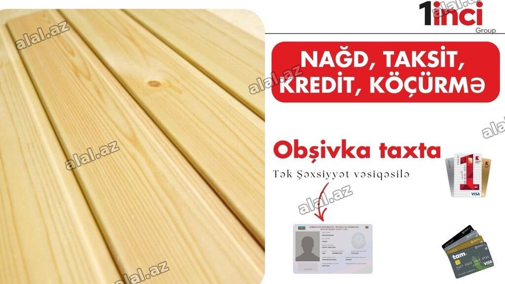 Obşivka taxta - Təbii ağacdan hazırlanmış, hamar səthli obşivka