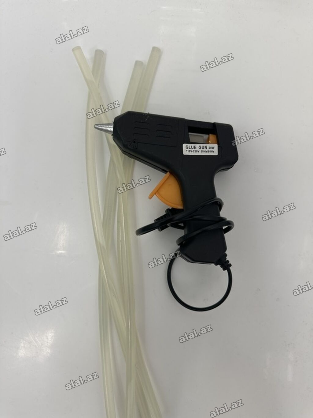 Yapışqan tapançası + hot melt ştiftləri dəsti - Güc: 20W (etiket