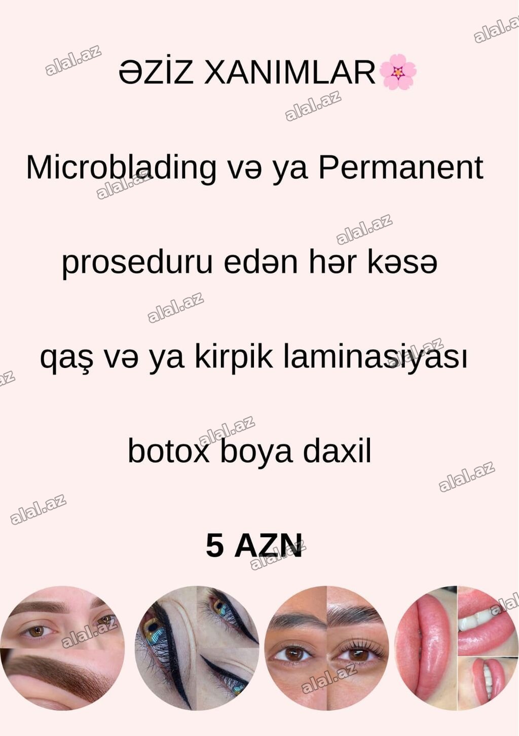Xanımlar üçün gözəllik xidmətləri: - Qaş proseduru edən hər kəsə