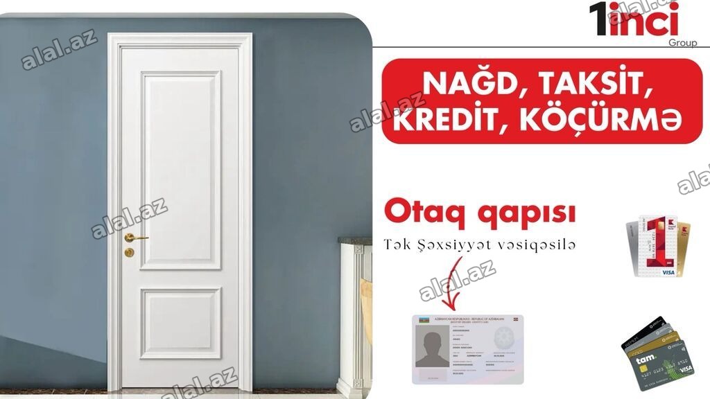 Otaq qapısı - Klasik dizaynlı, ağ rəngdə, iki panelli model - Metal