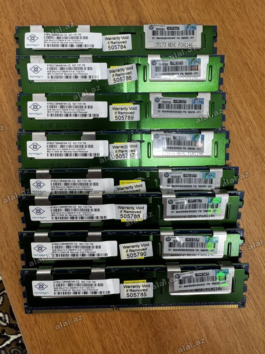 8gb Nanya DDR3 server ramlar Say var Tek tek 20 azn saynan alana