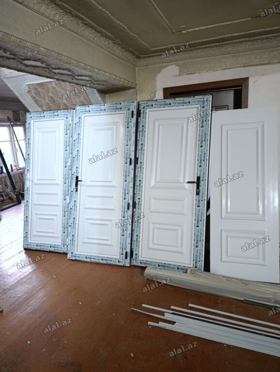 Hamam üçün Yeni Plastik qapı 80x200 sm Üzlük ilə, Zəmanətli, Ödənişli quraşdırma