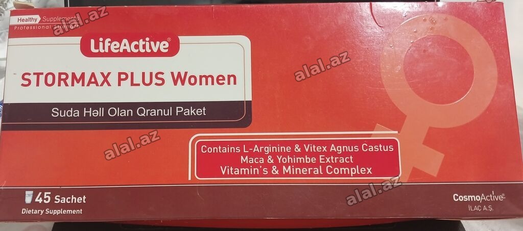 LifeActive STORMAX PLUS Women – suda həll olan qranul paket Məhsul