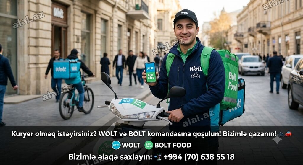 Sürücü-kuryer tələb olunur, Şəxsi nəqliyyat vasitəsi ilə, Təcrübəsiz