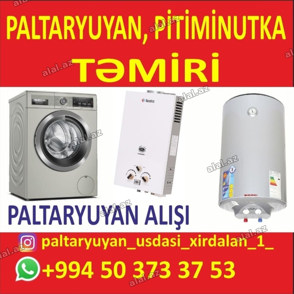Paltaryuyan, pitiminutka (qazla işləyən su qızdırıcısı) və su