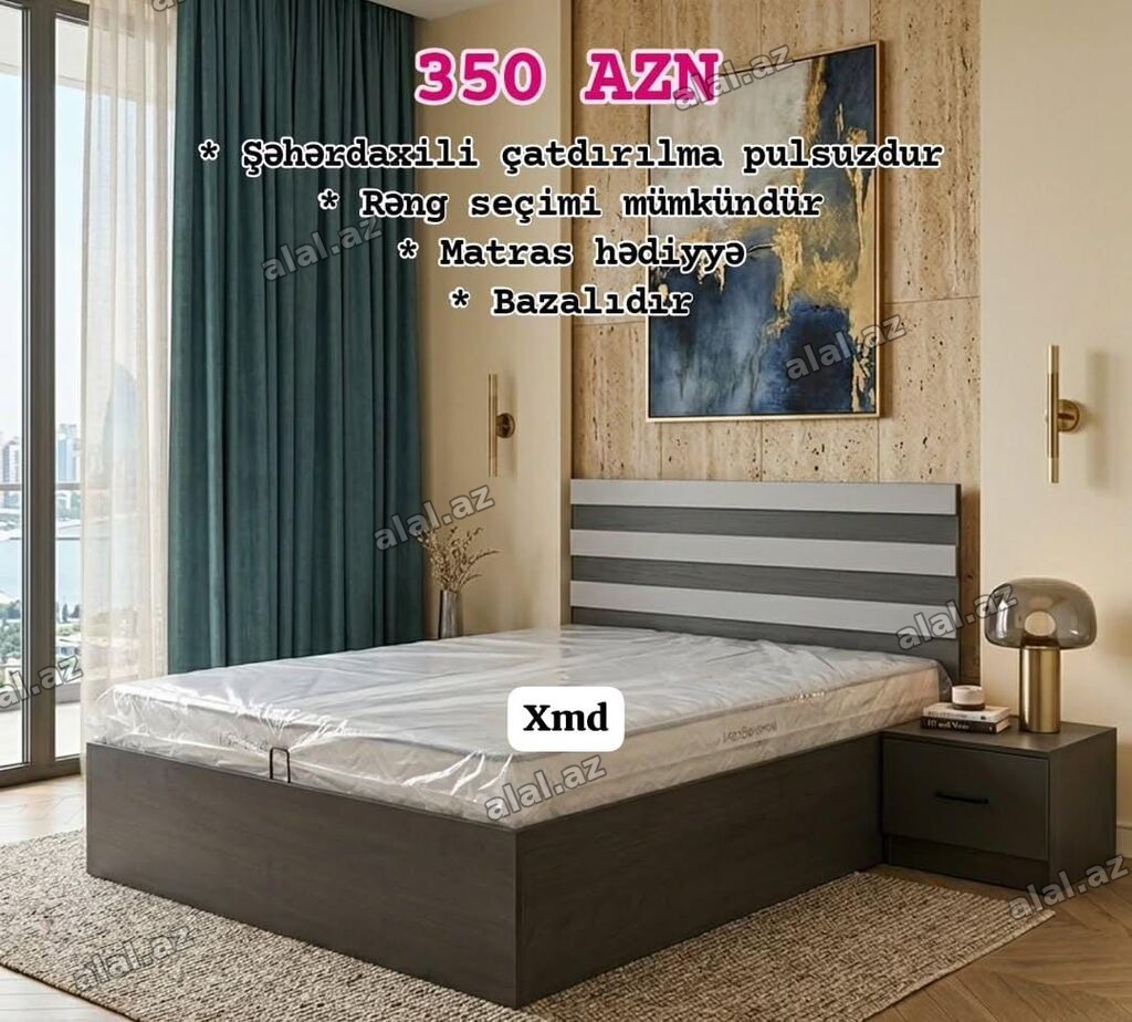 Bazalı çarpayı dəsti - Qiymət: 350 AZN (şəkildə göstərilib) -