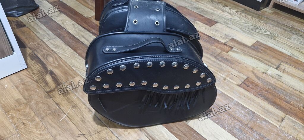 Motosiklet üçün iki tərəfli süni dəridən saddlebags (yan çantalar)
