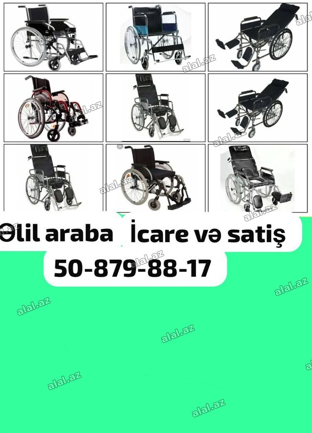 Salam. Əlil arabalarin ALİŞİ və satişi. İcaresi Günluk heftelik ayliq