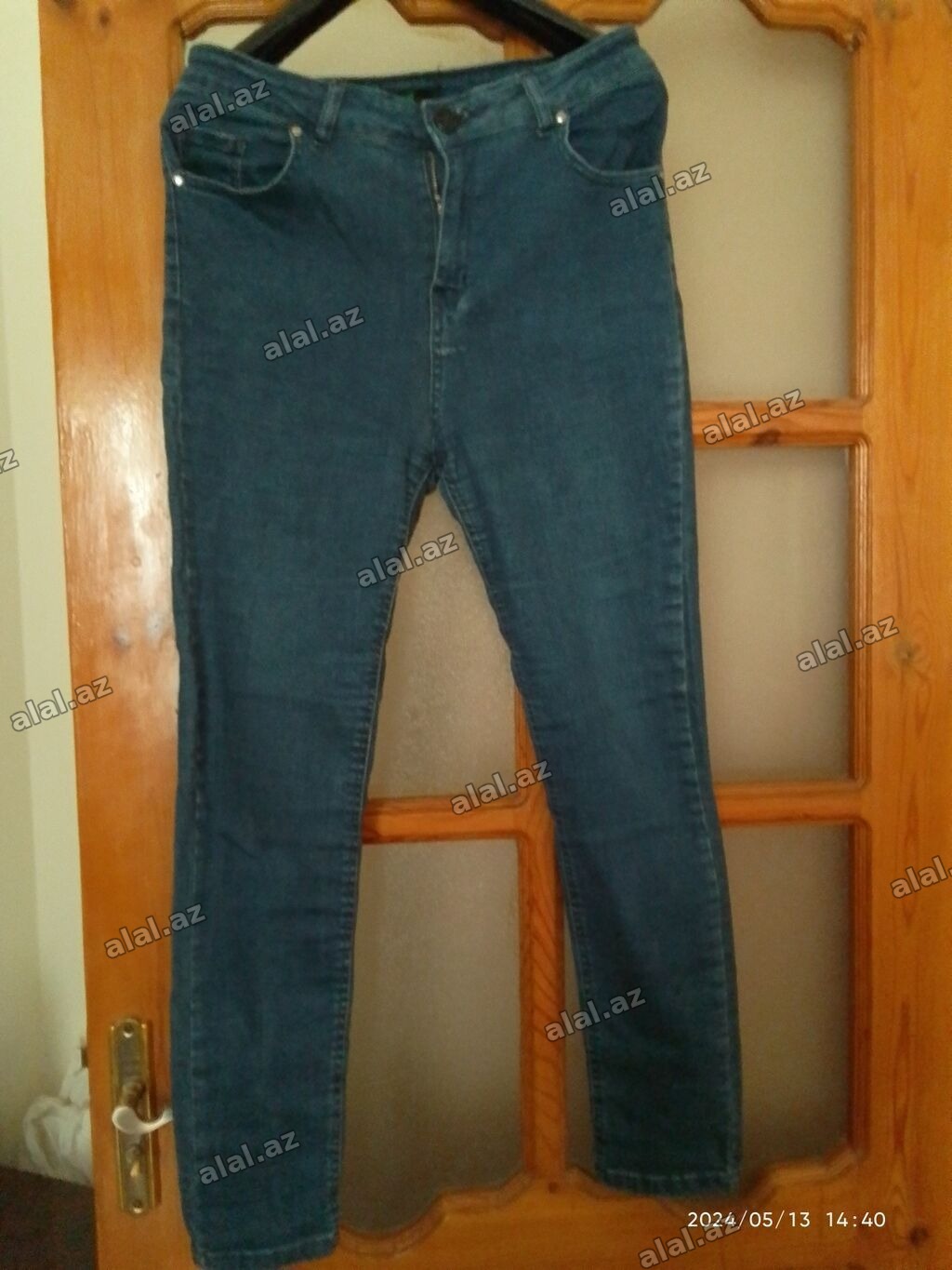 Qadın cins şalvarı - Rəng: tünd mavi (indigo) - Model: dar