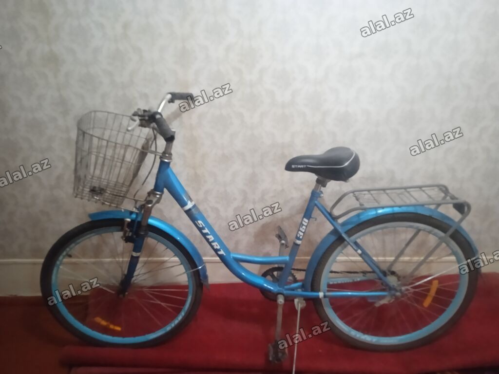 Şəhər tipli velosiped – START, mavi rəng - Gedişi rahat şəhər/