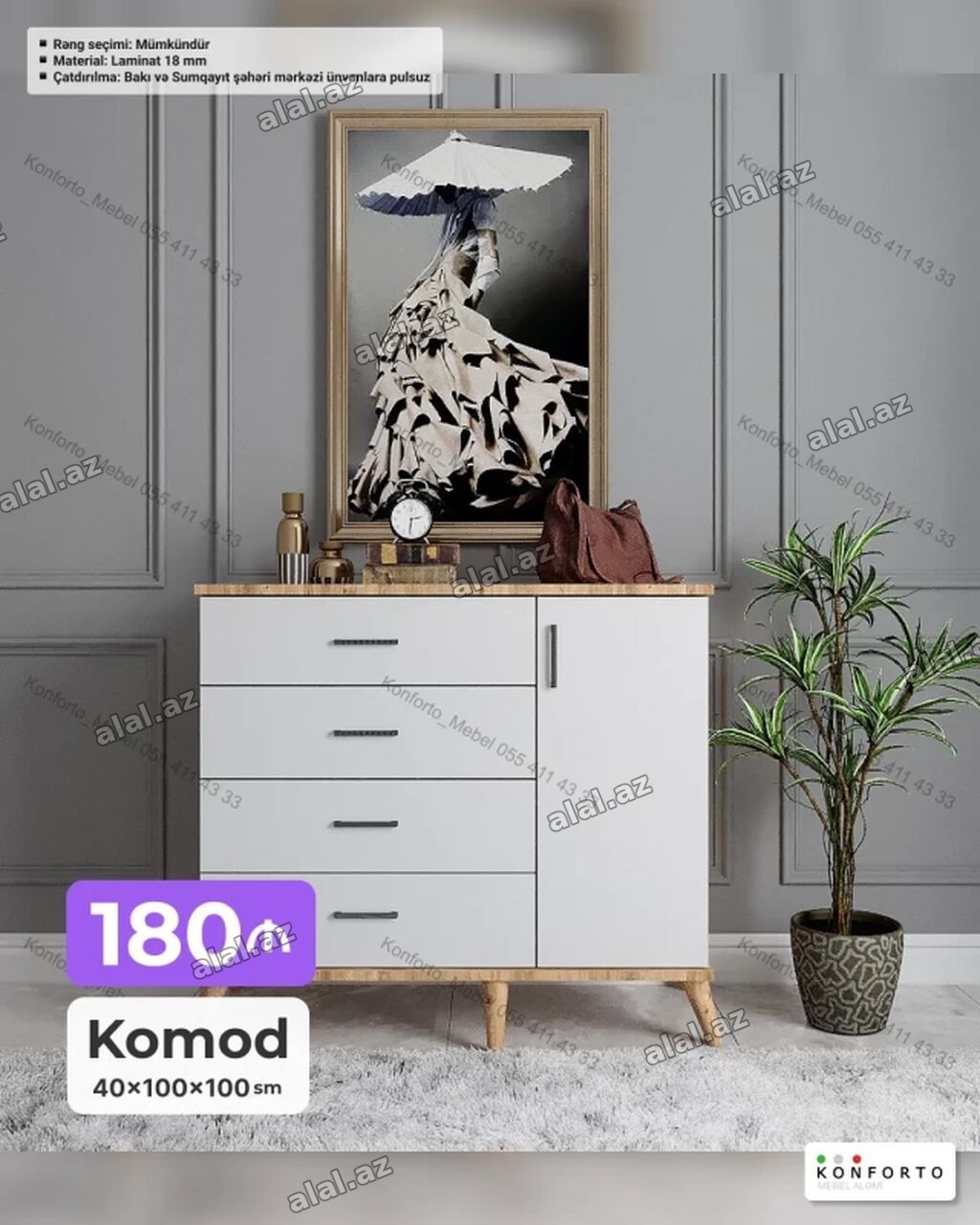 Qonaq otağı üçün, Siyirməli, Güzgüsüz, Zəmanətsiz, Kredit yoxdur