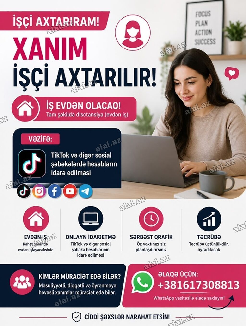 SMM menecer tələb olunur, Təcrübəsiz