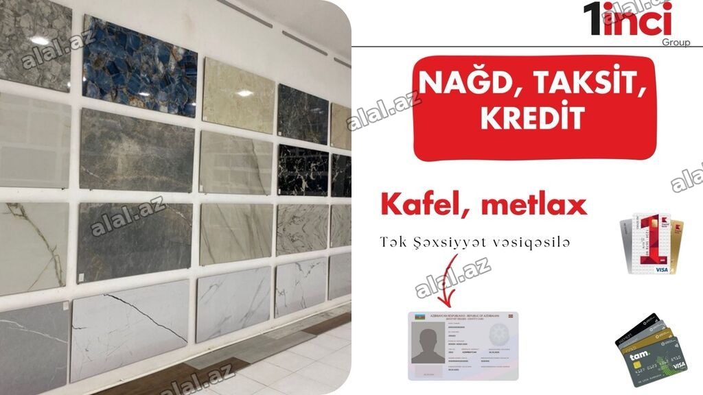 Təmir-tikinti üçün materiallar - Kafel və metlax: müxtəlif ölçü