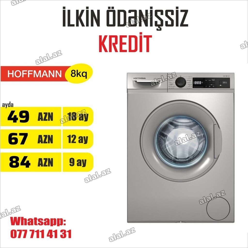 Hoffmann paltaryuyan maşın – 8 kq yükgötürmə - Rəng: gümüşü - Ön