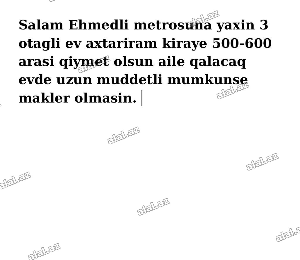 Zehmed olmasa 771118208 elage saxlayin