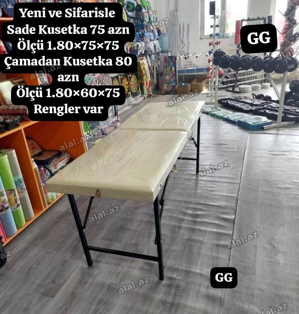 Masaj üçün kuşetkalar - Sade kuşetka – 75 AZN Ölçü: 1.80 × 75 × 75