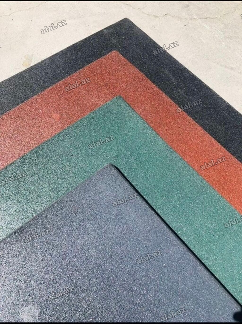 Rezin döşəmə plitələri - Material: yüksək sıxlıqlı rezin (EPDM/SBR