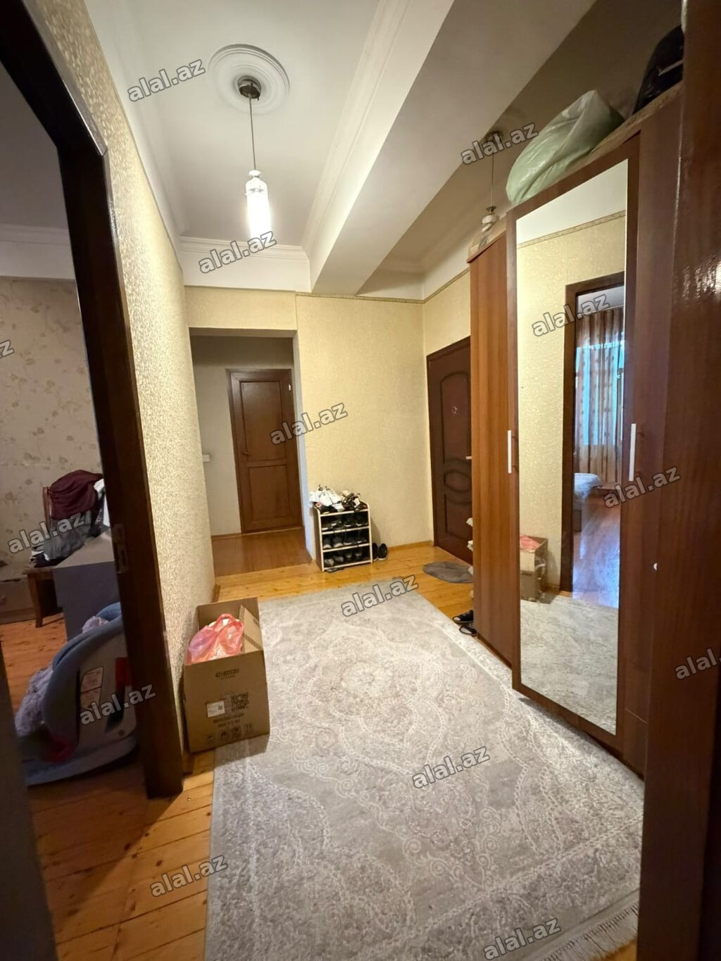 3 otaqlı mənzil – geniş və işıqlı planlama - Daxili plan: geniş