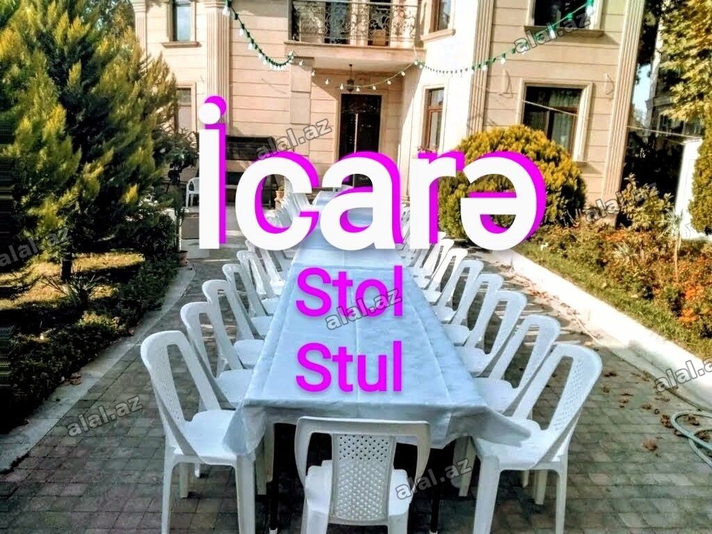 Tədbirlərin təşkili. Stol stul icarəsi Ad günləri, nişan, xına, toy