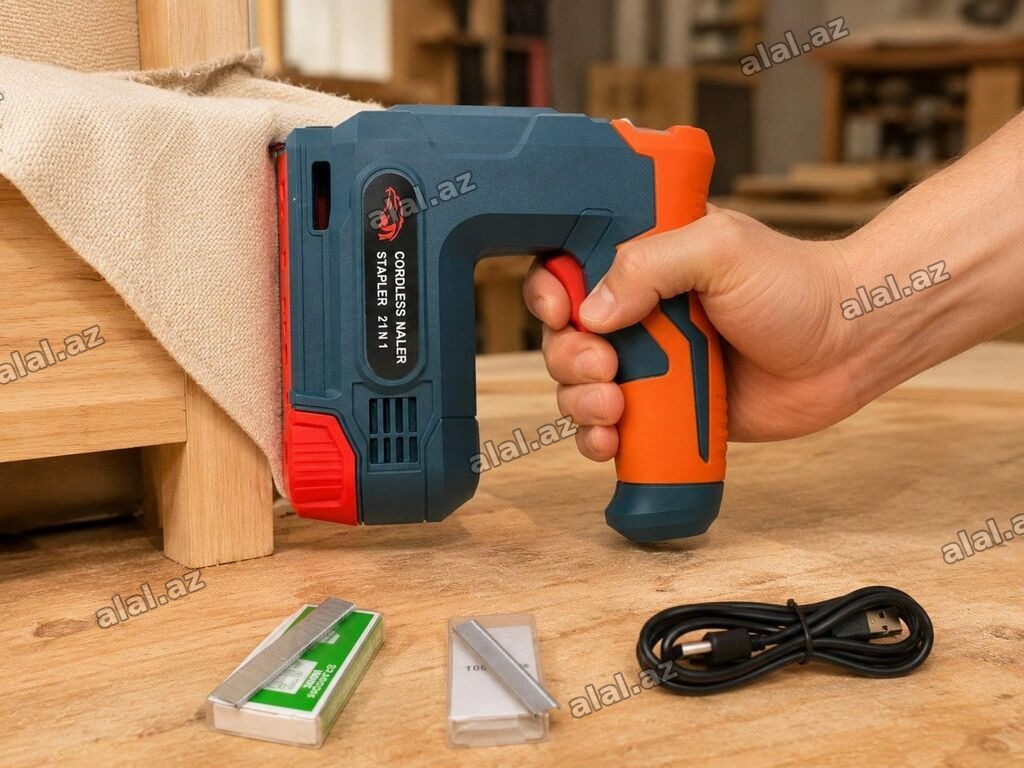 Stepler elektron Simsiz 2-in-1 Dırnaq Və Ştapel Tapançası (Cordless
