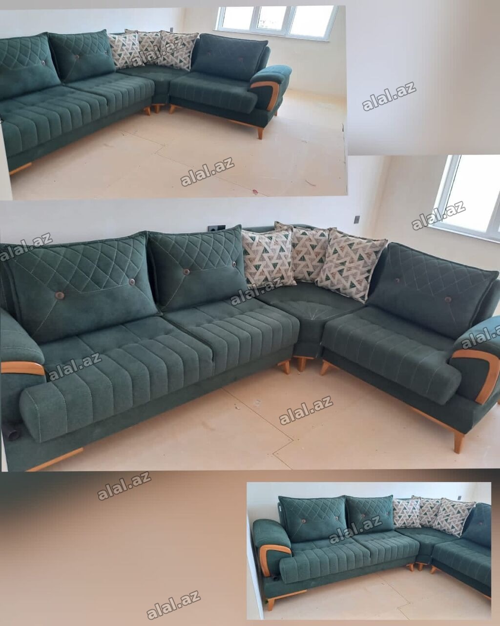 Künc divan, İşlənmiş, Açılan, Bazalı
