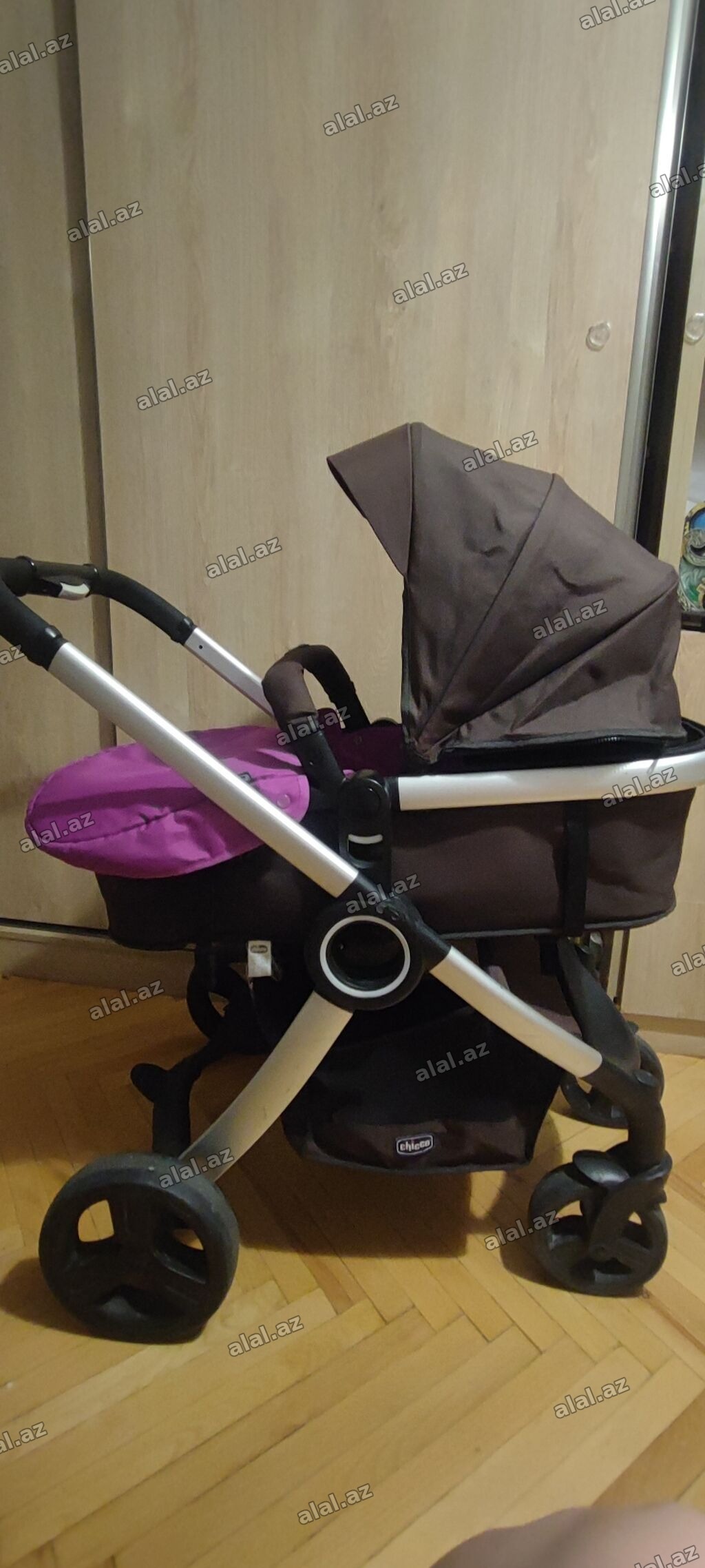 Çıxarıla bilən beşikli araba, Chicco, İşlənmiş, Cins: Qız, Yaş: 18-24 ay, Ünvand
