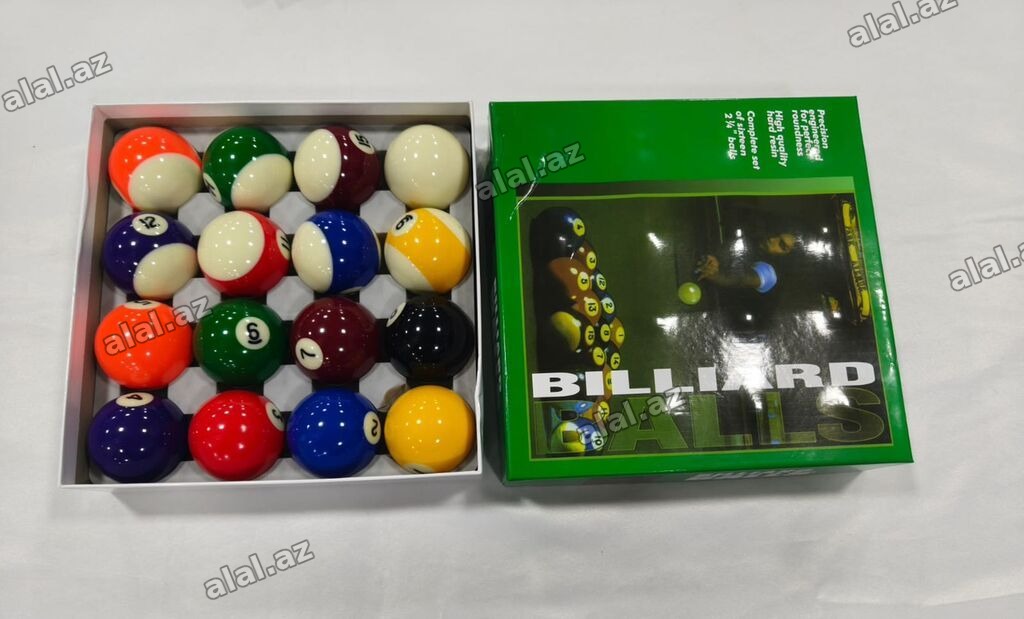 Bilyard topları dəsti – “Billiard Balls” - Tam komplekt: 16 top (1–15