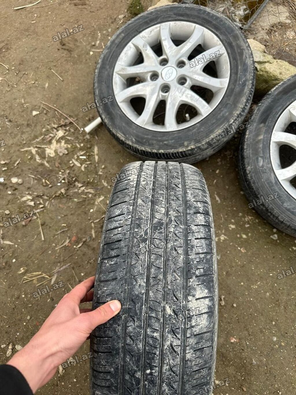 Hyundai orijinal yüngül lehimli disklər və təkər komplekti (4