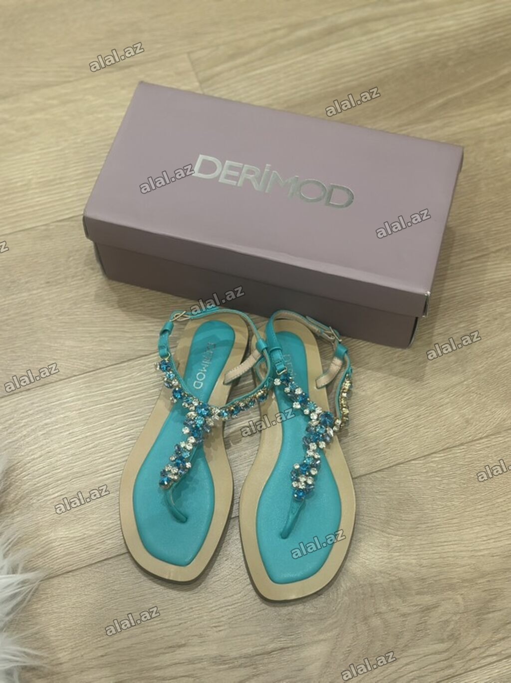 Derimod, Ölçü: 37, rəng - Mavi, Yeni