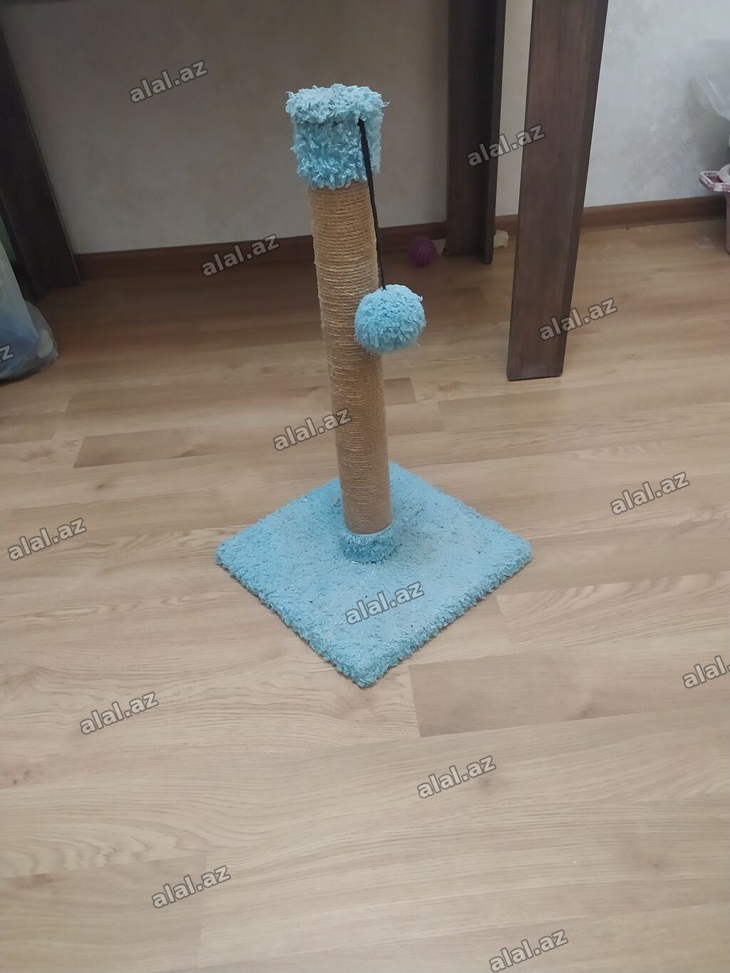Pişik üçün qaşıma dirəyi - Material: möhkəm sisal iplə sarınmış
