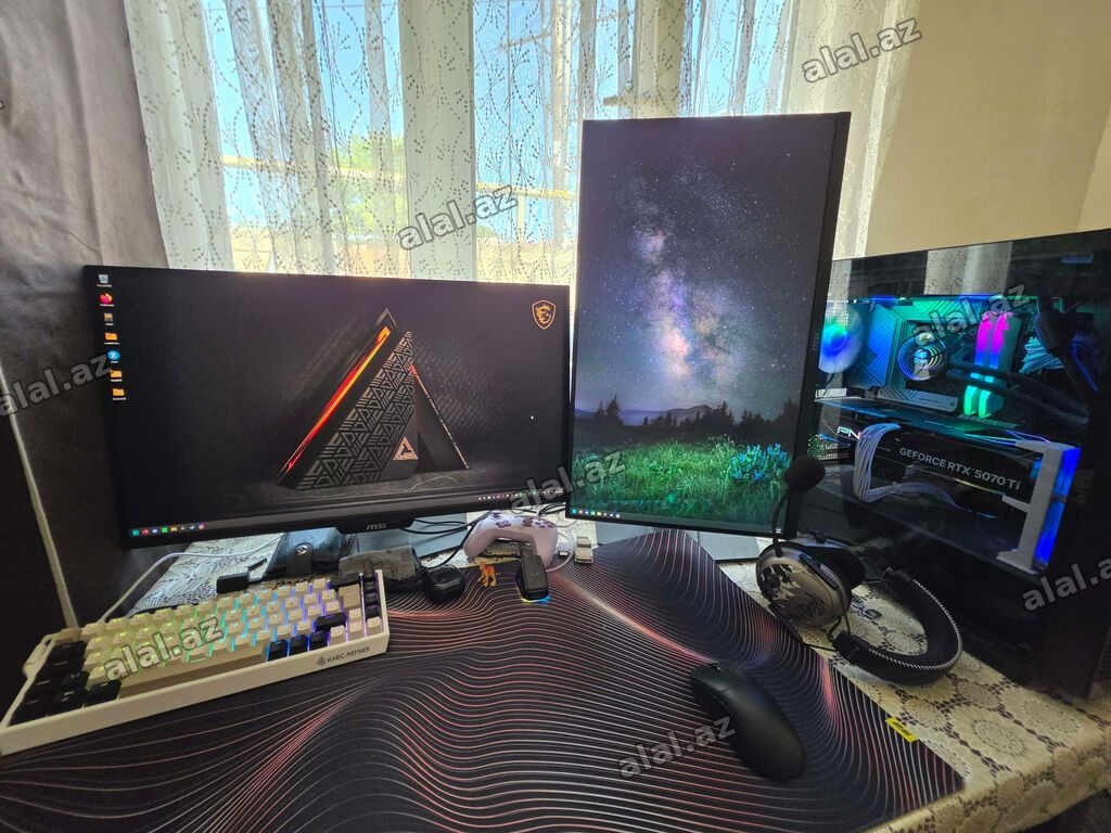 Gündəlik istifadə, ofis, Aİ, render və oyun üçün PC + 2 monitor