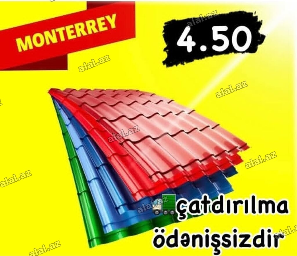 Şifer, Dəmir, Yeni, Pulsuz çatdırılma, Zəmanətli, Kredit var