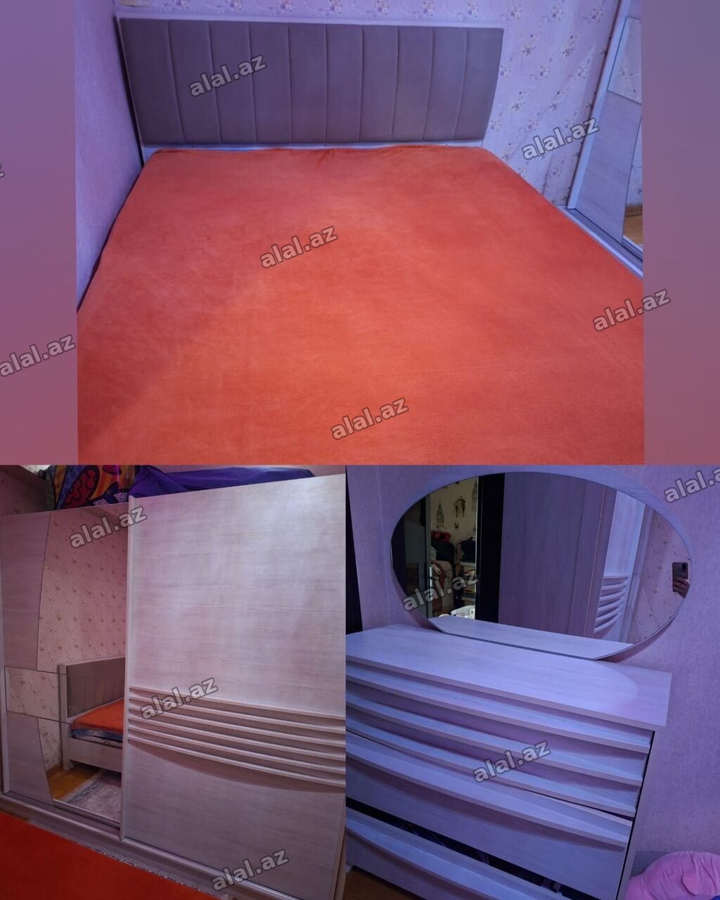 İkinəfərlik çarpayı, Dolab, Termo, 2 tumba, İşlənmiş