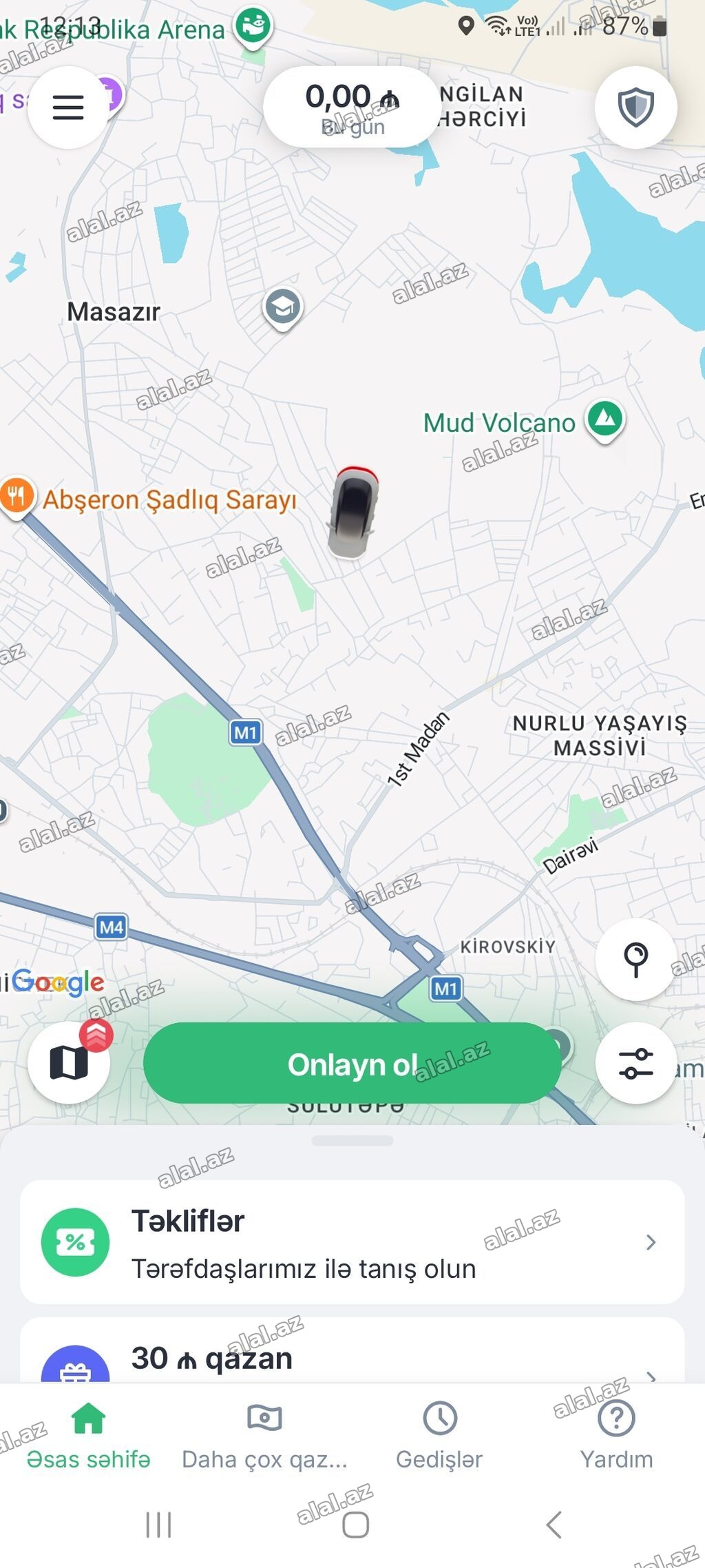 Taksi sürücüsü tələb olunur