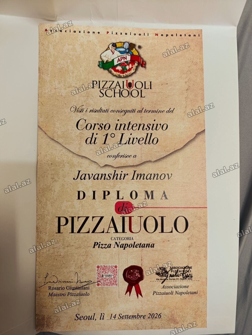 Salam Pizzaman işi axtarıram. Hazırda C.Koreyada Chef və Koordinator