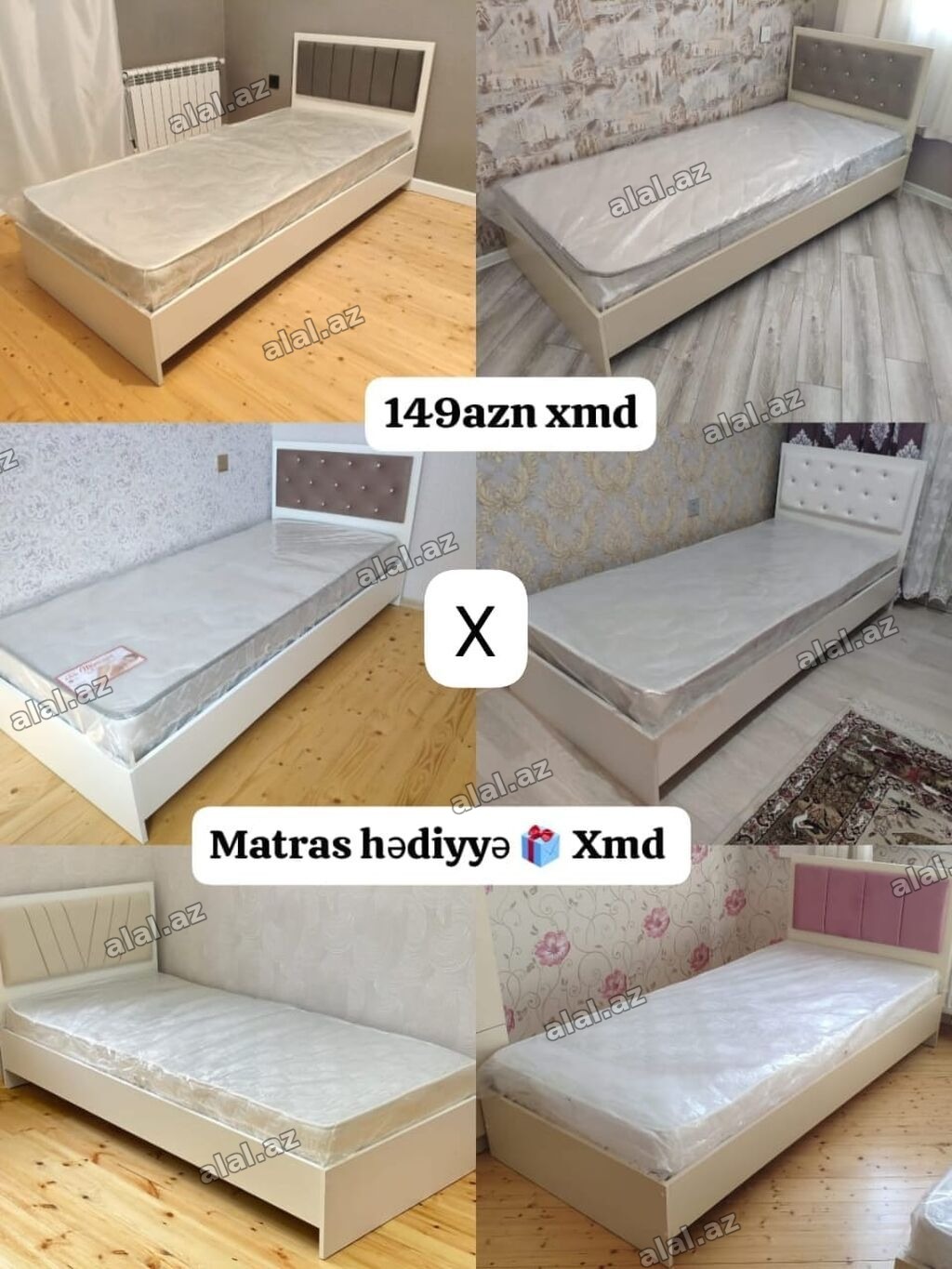 Tək nəfərlik çarpayılar – müxtəlif başlıq modelləri ilə - Klassik və