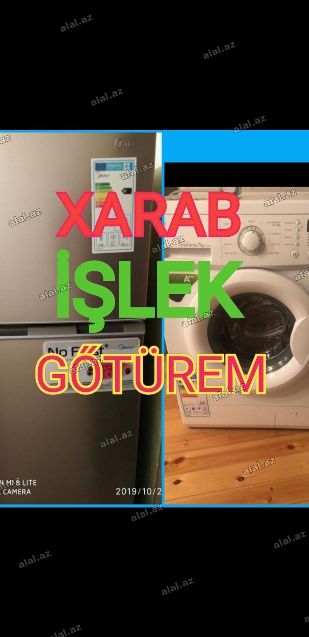 Aliram soyuducu paltaryuyan yaxsi qiymete aliriq gelib unvanan goturuy
