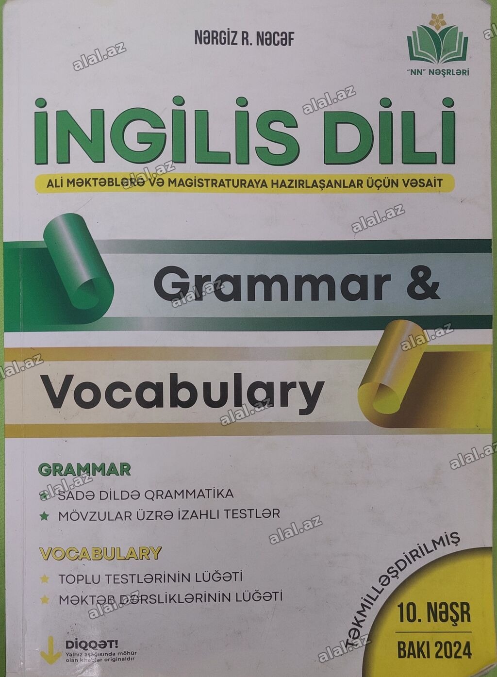 İngilis dili – Grammar Vocabulary - Orijinallıq nişanı: yalnız qarşı