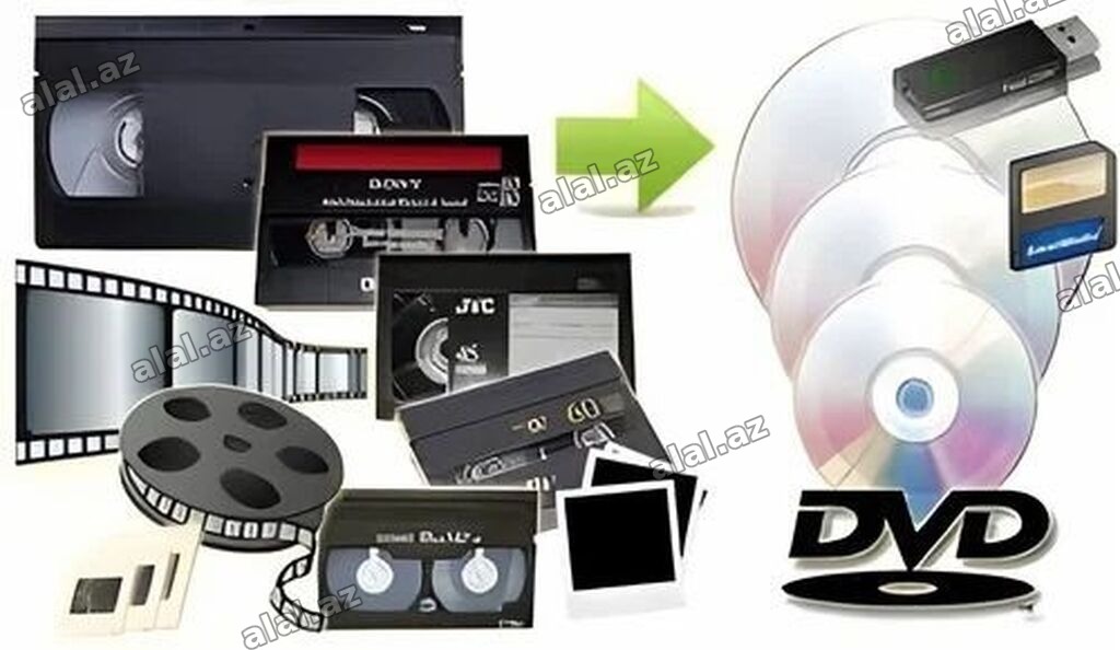 Kohne audio ve video kasetlerin Yuksek keyfiyyetle diske ve ya yaddash