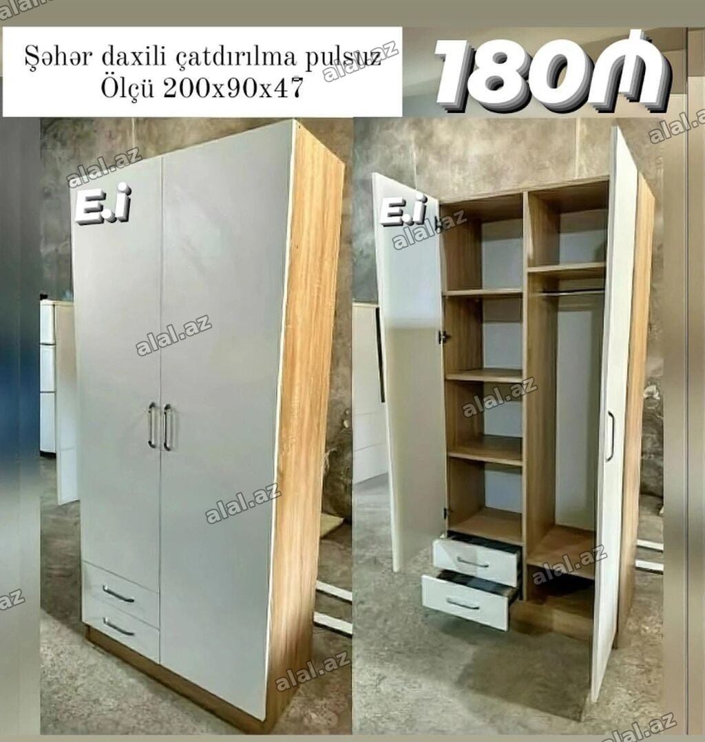 2 qapılı dolab Yep yeni 180 azn rəng seçimi var çatdırılma var