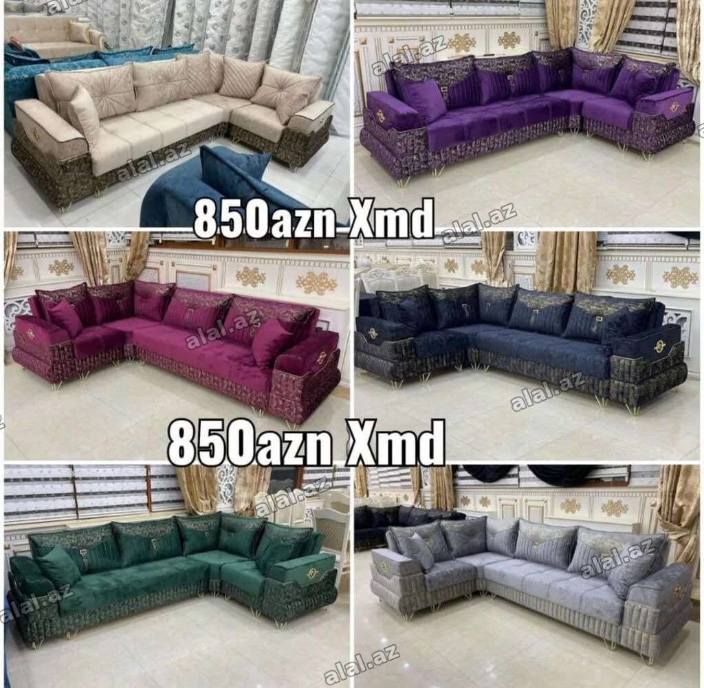Mətbəx və qonaq otaqları üçün L formalı künc divan dəsti - Model