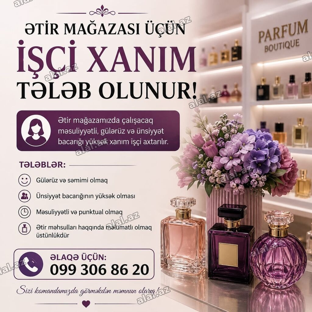 Satış məsləhətçisi tələb olunur, Yalnız qadınlar üçün