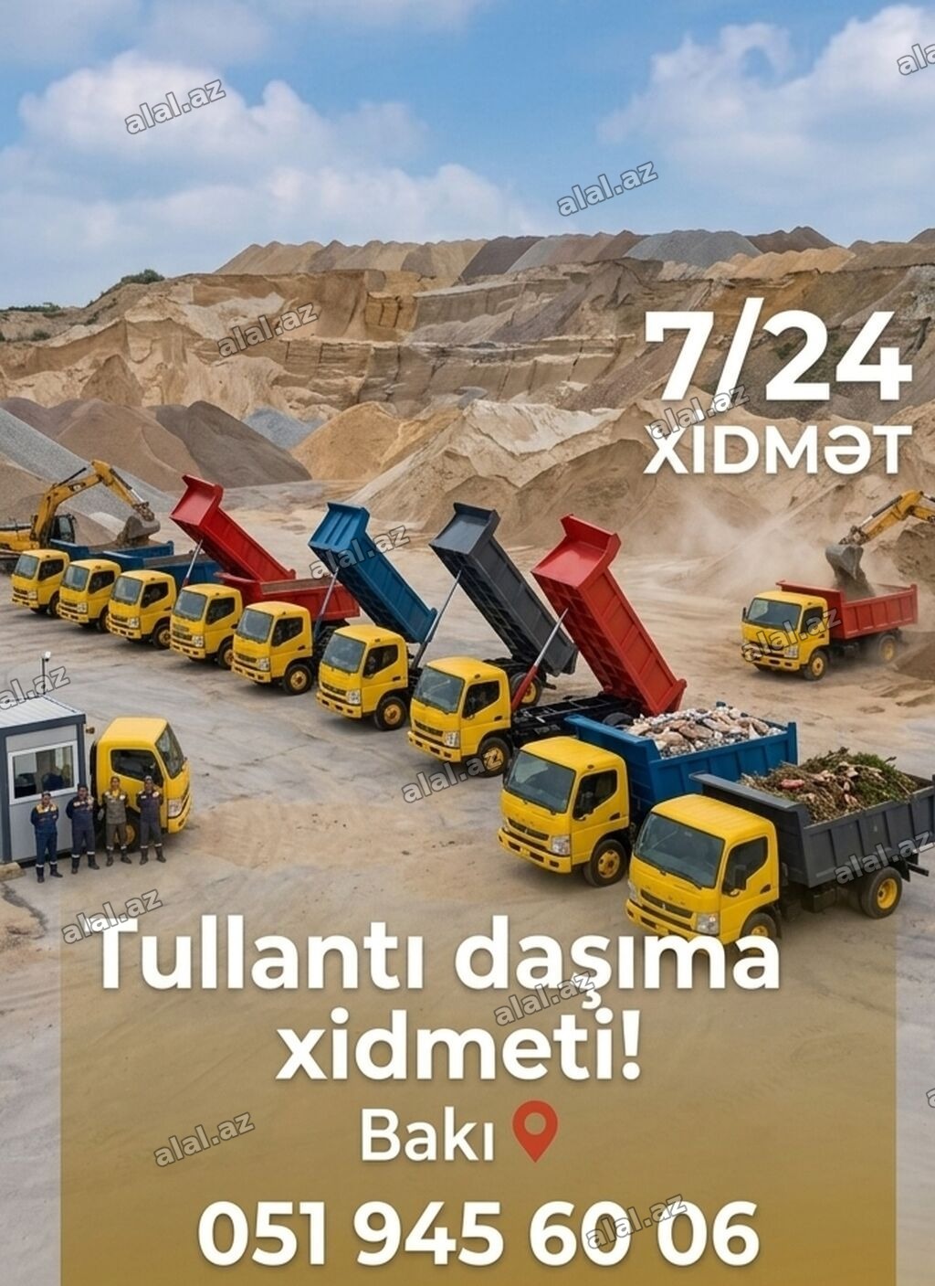Tullantı daşıma xidməti – Bakı - 7/24 xidmət - Təmir və söküntü