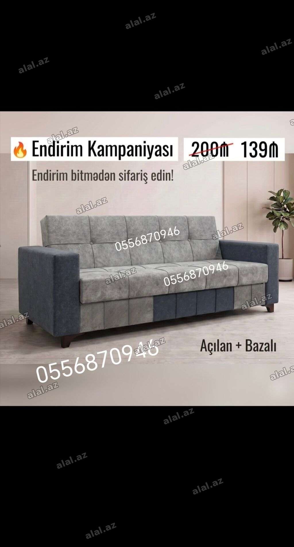 Divan, Yeni, Açılan, Bazalı, Parça, Ödənişli çatdırılma