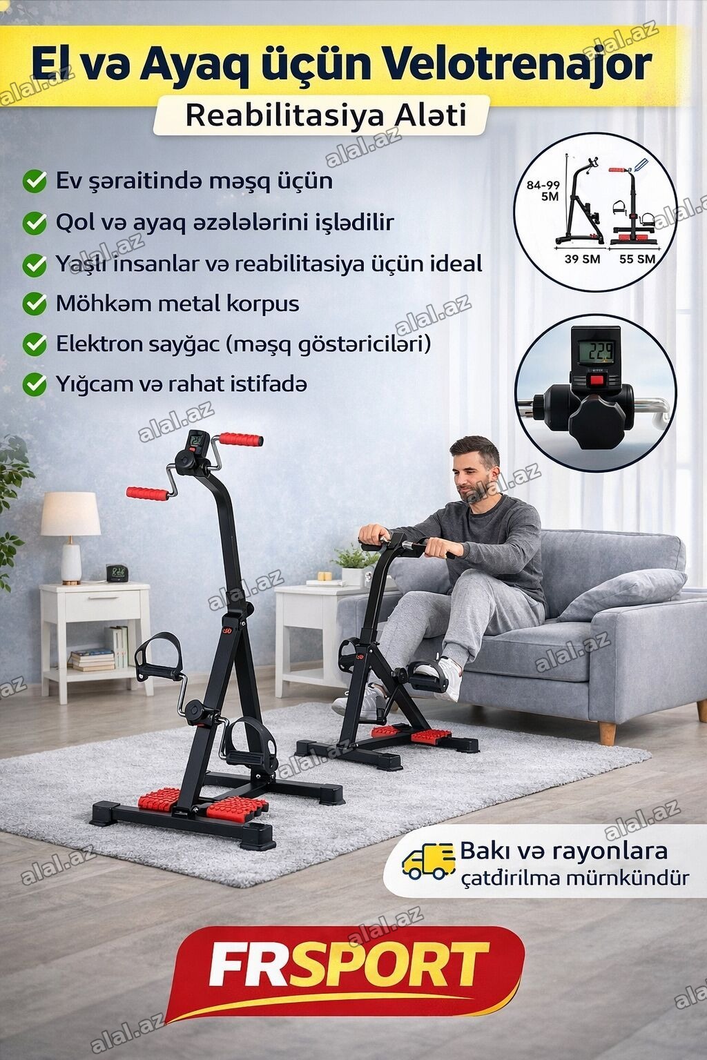 💥 əl və ayaq üçün mini velotrenajor 💥 ✅ 7/24 əlaqə saxlaya
