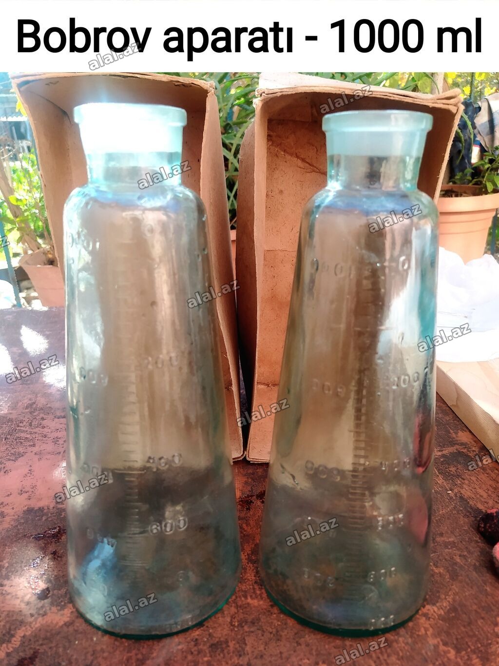 Bobrov aparatı – 1000 ml - Həcm: 1000 ml (şüşə üzərində mm/ ml şkala