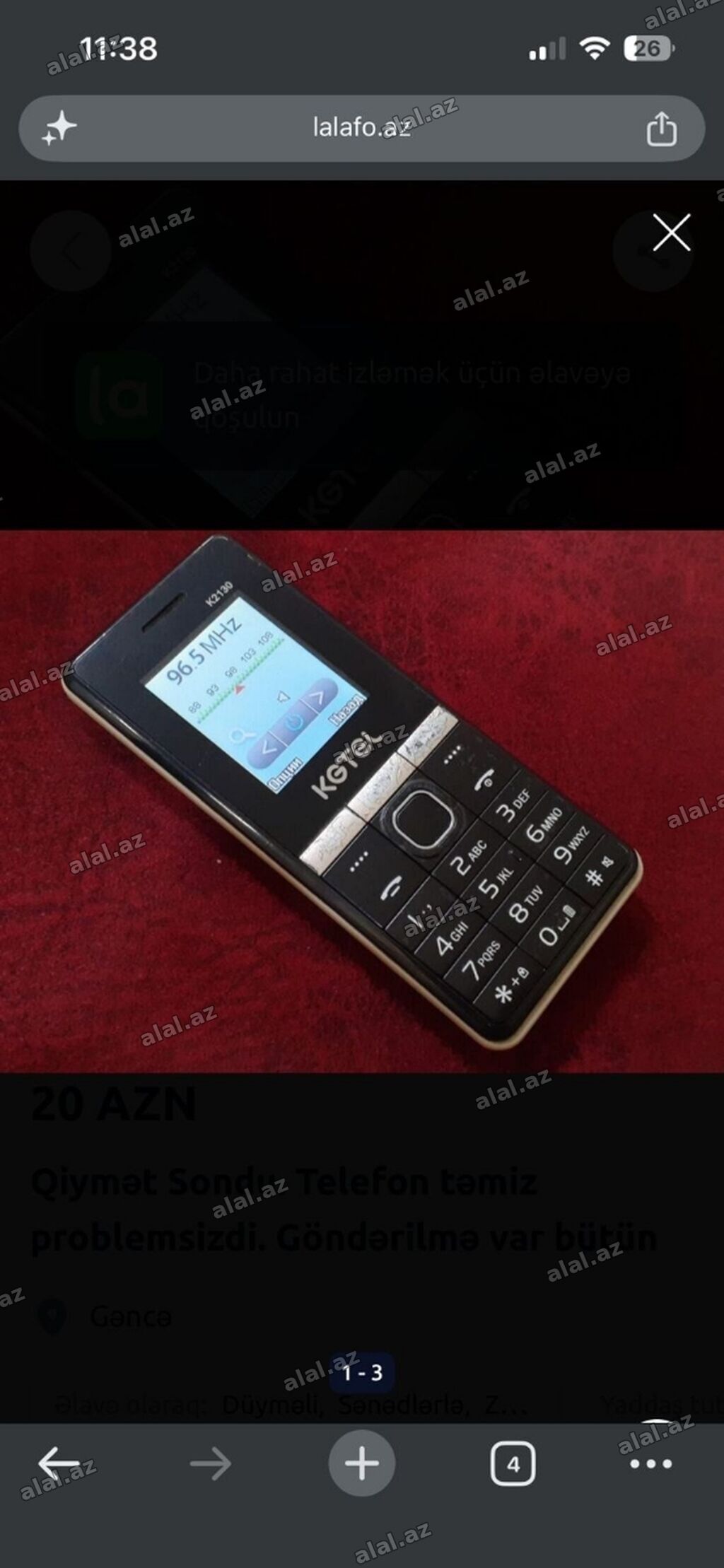 Qiymət Sondu. Telefon təmiz problemsizdi. Göndərilmə var bütün